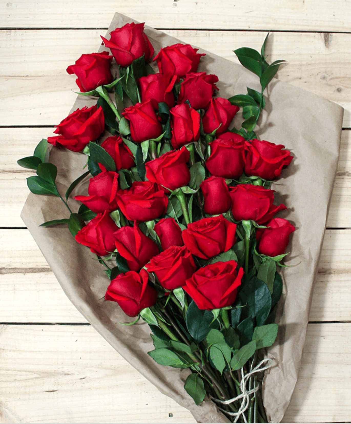 2 dozen red roses